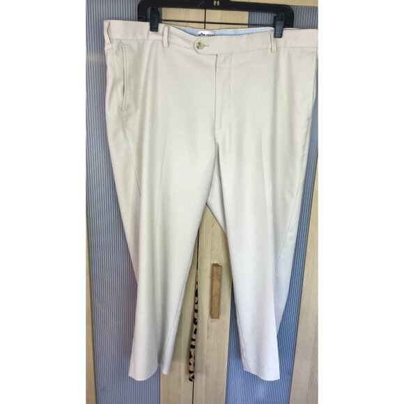 Peter Millar Performance Trouser Golf Pants White 38x30 Preppy Casual Career - Picture 2 of 6